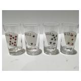 Vintage, playing card glasses