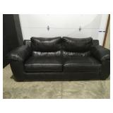Leather style black couch/sofa 96ï¿½