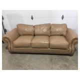Norwalk furniture leather couch approximately 95ï¿½