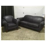 Broyhill leather couch, and chair Couch 89ï¿½