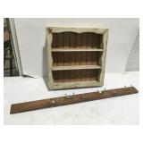 Wood shelf and coat hanger