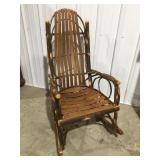 Unique wood rocking chair