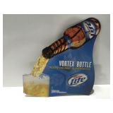 Miller Lite vortex  bottle sign metal
