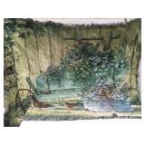 Tapestry blanket approximately 50ï¿½ x 68ï¿½