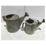 Vintage galvanized, watering cans some holes