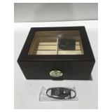 Humidor and cigar cutter