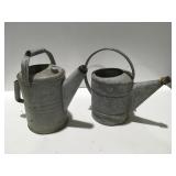 Vintage galvanized, watering cans some holes