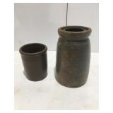 2 vintage crocks
