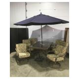 Outdoor Hampton bay outdoor table and chairs with