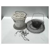 Fishing items, basket, stringer, and bait pail