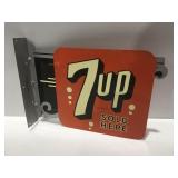 7-Up sold here, flange sign double sided
