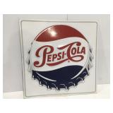 Pepsi-Cola metal sign, 23 1/2ï¿½ x 23 1/2ï¿½Still