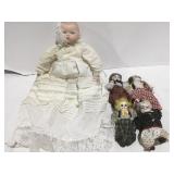 Baby doll and clowns