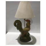 Ceramic rooster lamp
