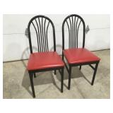 Metal chairs with cushions