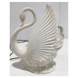 Vintage Underwriters ceramic Swan TV Lamp