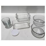 Glass bakeware pyrex anchor, hocking, pampered,