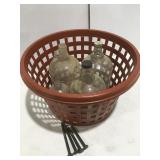 Laundry basket, 1 gallon glass jugs and more