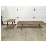 Mid century coffee table and end table