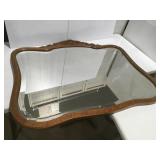 Wood framed mirror 42ï¿½ x 36ï¿½