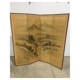 Vintage Japanese four panel 64 1/2ï¿½ folding