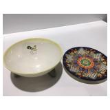 Painted bowl and plate