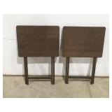 2 Wood TV trays