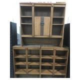 3 cabinet tops with board for bottom shelf