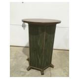 Vintage homemade octagon base round top table