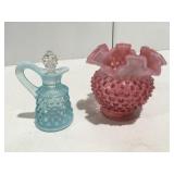 Vintage Fenton hobnail glassware