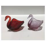 Vintage Fenton swans