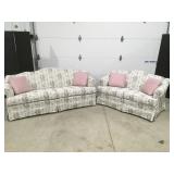 Broyhill  floral couch and loveseat