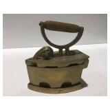 Vintage brass coal iron
