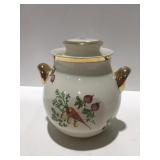 Halls golden carrot vegetable gold trim  canister