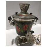 Floral electric samovar teapot