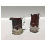 Ruby, red souvenir pitchers Ohio State fair Mount