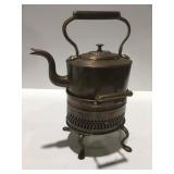 Metal teapot with heater base
