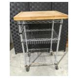 Rolling kitchen cart