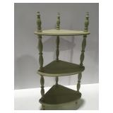 Wood corner shelf, 24 inches tall