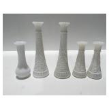 Milk glass vases