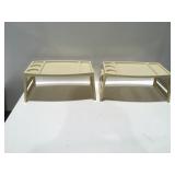 2 plastic collapsible, lap tables