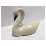 Painted wood swan
