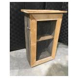 Primitive homemade cabinet mesh front 31 x 19