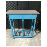 Painted  cart on wheels