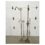 2 vintage metal floor lamps