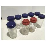 Glass containers with lids