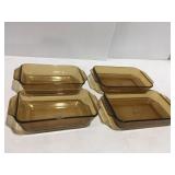 Anchor Hocking amber casserole dishes