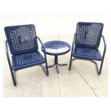 Crosley outdoor metal furniture chairs and table