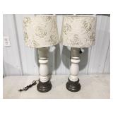 2  table lamps