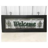 Homemade welcome sign
